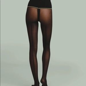 Sheertex Backseam Sheer Tights NEW Size Small